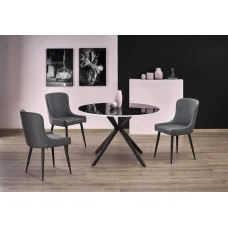 AVELAR TABLE, TABLE TOP - BLACK / WHITE, LEGS - BLACK